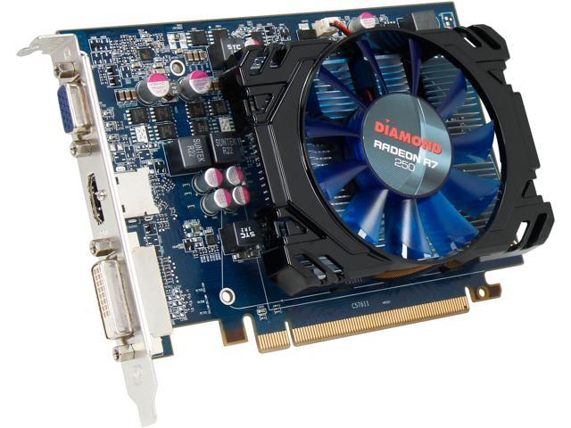 DIAMOND Radeon R7 250 1GB GDDR5 PCI Express 3.0 x16 CrossFireX Support Video Card R7250D51GXOC