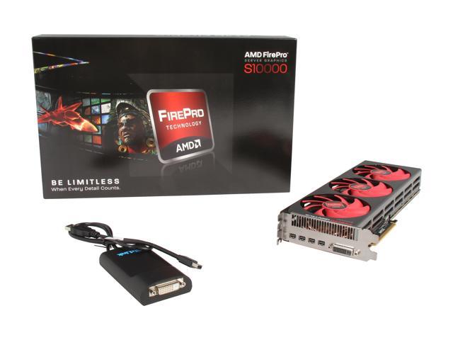 AMD FirePro S10000 100-505851 6GB 384-bit GDDR5 PCI Express 3.0 x16 Server  Graphics