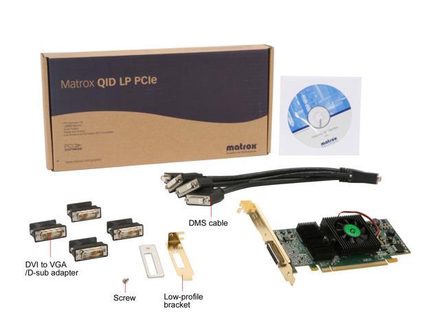 Matrox QID-E128LPAF 128MB PCIe x16 Quad Display Graphics Card