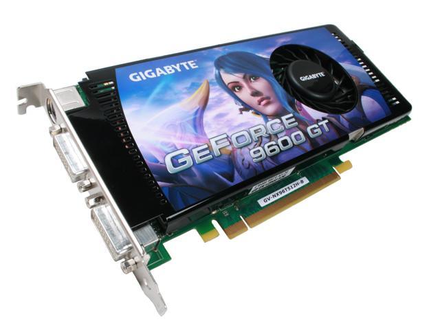 GIGABYTE GeForce 9600 GT 512MB GDDR3 PCI Express 2.0 x16 SLI Support Video Card GV-NX96T512H-B