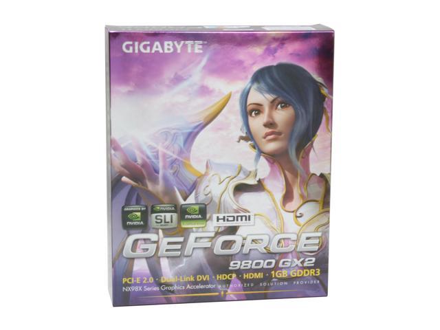 GIGABYTE GeForce 9800 GX2 Video Card GV-NX98X1GHI-B - Newegg.com