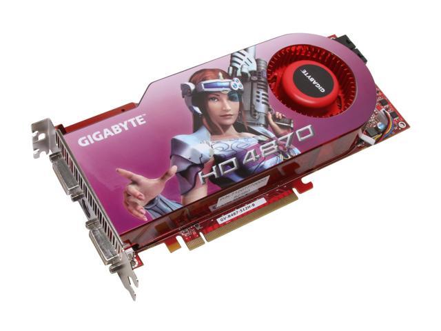 GIGABYTE Radeon HD 4870 512MB GDDR5 PCI Express 2.0 x16 CrossFireX Support Video Card GV-R487-512H-B