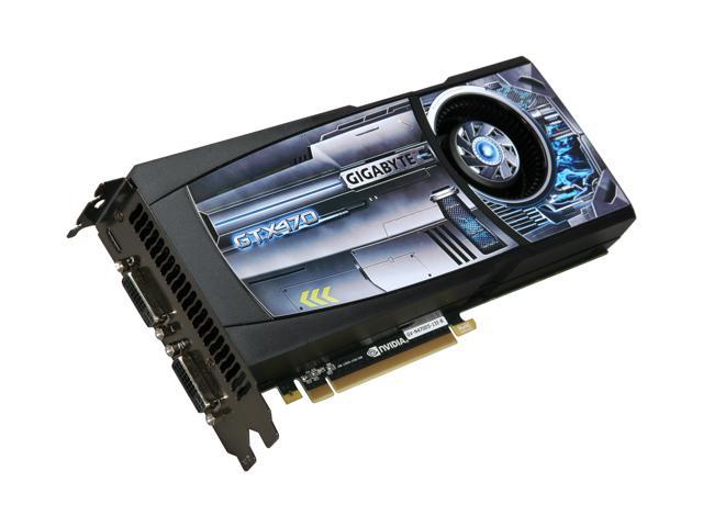 GIGABYTE GeForce GTX 470 (Fermi) 1280MB GDDR5 PCI Express 2.0 x16 SLI Support Video Card GV-N470D5-13I-B
