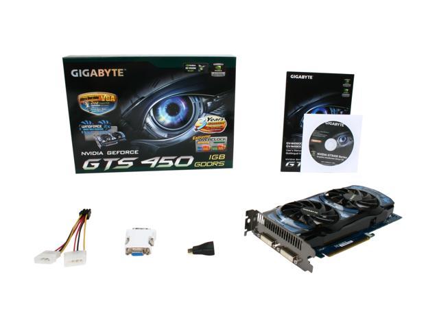 Gigabyte Geforce Gts 450 Fermi Video Card Gv N450oc2 1gi Newegg Com