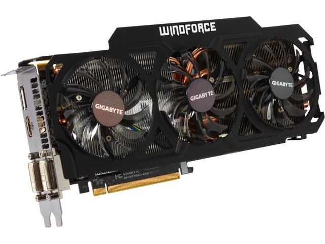 GIGABYTE GV-N770OC-4GD GeForce GTX 770 4GB 256-Bit GDDR5 PCI Express 3.0 HDCP Ready WindForce 3X 450W Video Card