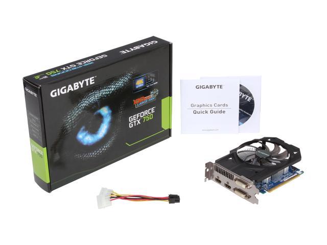 GIGABYTE GTX 750 1GB Graphics Card GV-N750OC-1GI 128Bit GDDR5