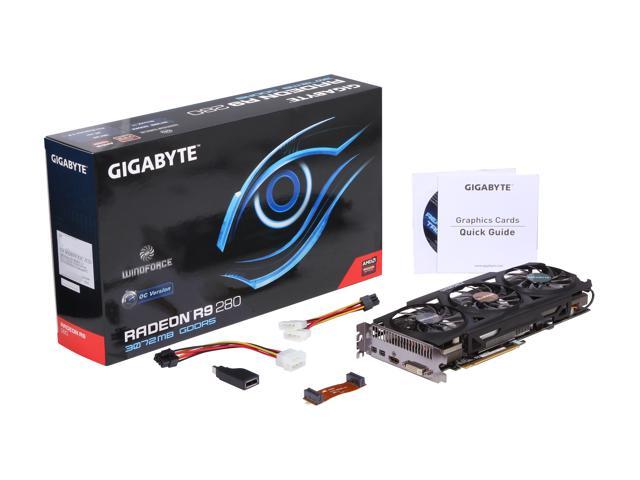 GIGABYTE Radeon R9 280 Video Card GV-R928WF3OC-3GD - Newegg.com