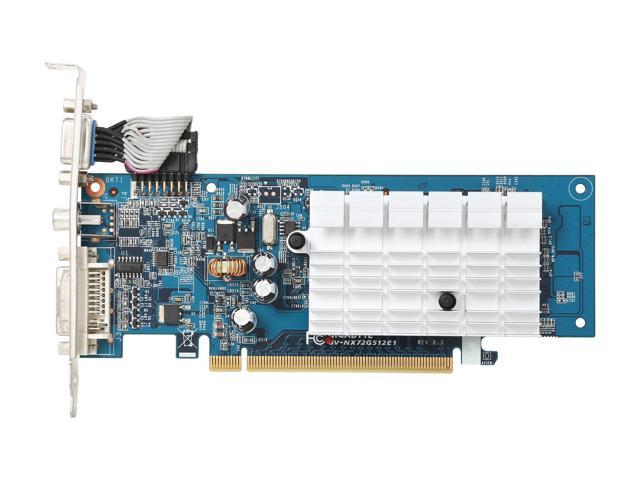 Refurbished Gigabyte Geforce 7200gs Directx 9 Gv Nx72g512e1 Video Card Newegg Com