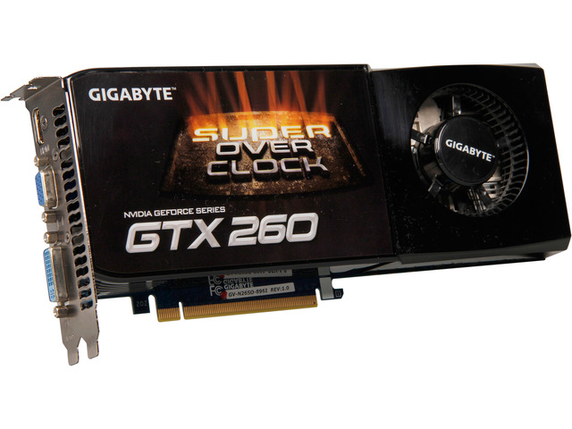 Nvidia 260 Refurbished: GIGABYTE GeForce GTX 260 Graphics Card GV-N260SO-896I ...
