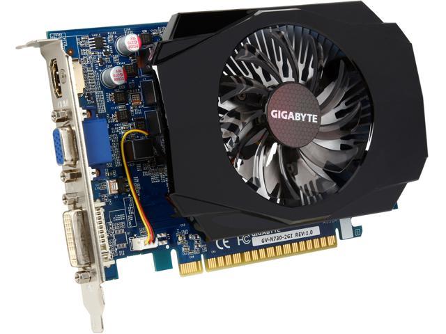GIGABYTE Ultra Durable 2 Series GeForce GT 730 2GB DDR3 PCI Express 2.0 ATX Video Card GV-N730-2GI (rev. 1.0)