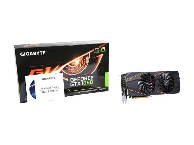 GIGABYTE GeForce GTX 1060 3GB GDDR5 PCI Express 3.0 x16 ATX Video Card  GV-N1060G1 GAMING-3GD 2.0