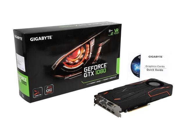PC/タブレット PCパーツ GIGABYTE GeForce GTX 1080 8GB GDDR5X PCI Express 3.0 x16 SLI Support ATX  Turbo OC Video Card GV-N1080TTOC-8GD