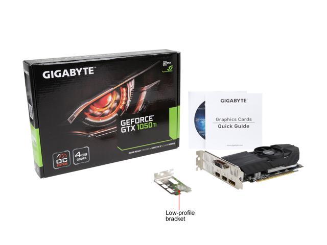 GIGABYTE GeForce GTX 1050 Ti OC Low Profile 4GB Video Card, GV 