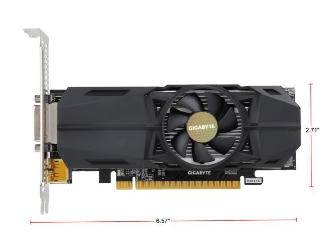 GIGABYTE GeForce GTX 1050 Ti OC Low Profile 4GB Card, GV-N105TOC-4GL GPUs / Video Graphics Cards - Newegg.com