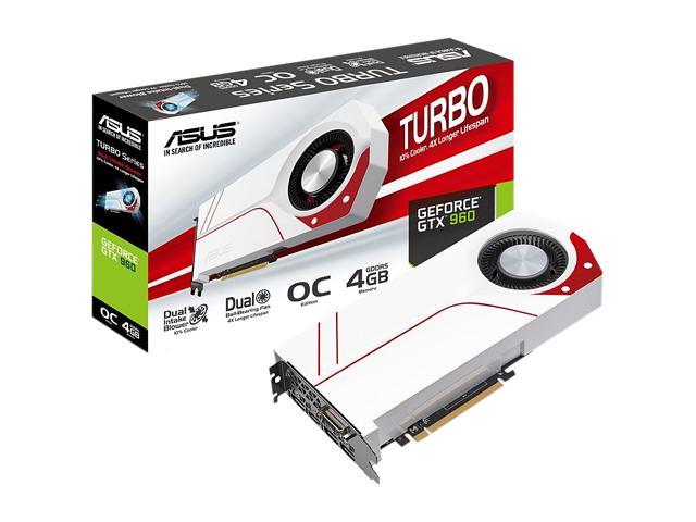 Open Box Asus Geforce Gtx 960 Video Card Turbo Gtx960 Oc 4gd5 Newegg Com