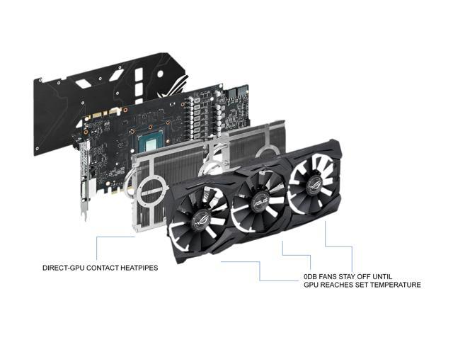 ASUS ROG GeForce GTX 1070 8GB GDDR5 PCI Express 3.0 Video Card with RGB  Lighting STRIX-GTX1070-O8G-GAMING