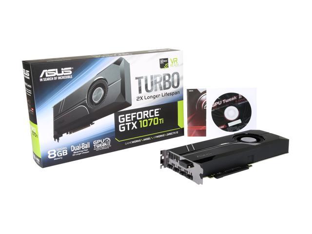 ASUS Turbo GeForce GTX 1070 Ti 8GB GDDR5 PCI Express 3.0 SLI Support Video  Card TURBO-GTX1070TI-8G