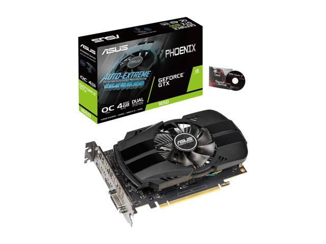 ASUS GeForce GTX 4GB Phoenix Fan Overclocked Edition HDMI DP DVI Graphics Card (PH-GTX1650-O4G) Graphics Cards - Newegg.com