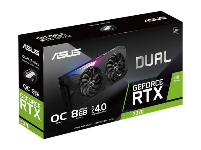 ASUS Dual NVIDIA GeForce RTX 3070 V2 OC Edition Gaming Graphics 