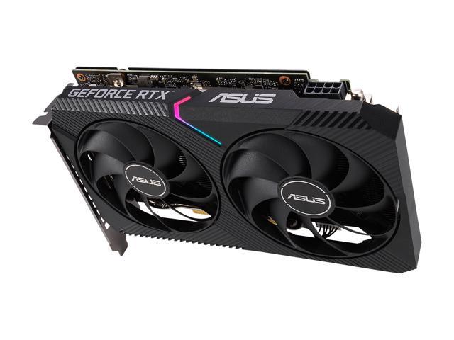 ASUS Dual GeForce RTX 3060 Ti V2 MINI OC Edition 8GB GDDR6 PCI Express 4.0  Video Card DUAL-RTX3060TI-O8G-MINI-V2 (LHR)