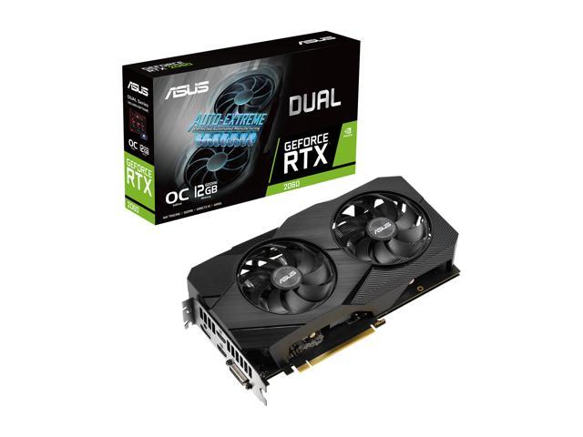 ASUS Dual GeForce RTX 2060 EVO OC Edition Graphics Card (PCIe 3.0, 12GB  GDDR6, HDMI, DisplayPort, DVI-D, Axial-tech Fan, 0dB Technology,  Auto-Extreme) 