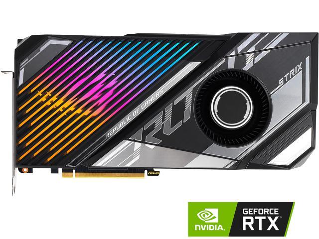 ASUS ROG Strix LC NVIDIA GeForce RTX 3090 Ti OC Edition Gaming Graphics Card (PCIe 4.0, 24GB GDDR6X, HDMI 2.1, DisplayPort 1.4a, Full-coverage Cold Plate, 240mm Radiator, 600mm Tubing, GPU Tweak) ROG-STRIX-LC-RTX3090TI-O24G-GAMING