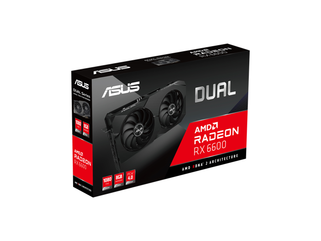 ASUS Dual AMD Radeon RX 6600 8GB GDDR6 Gaming Graphics 