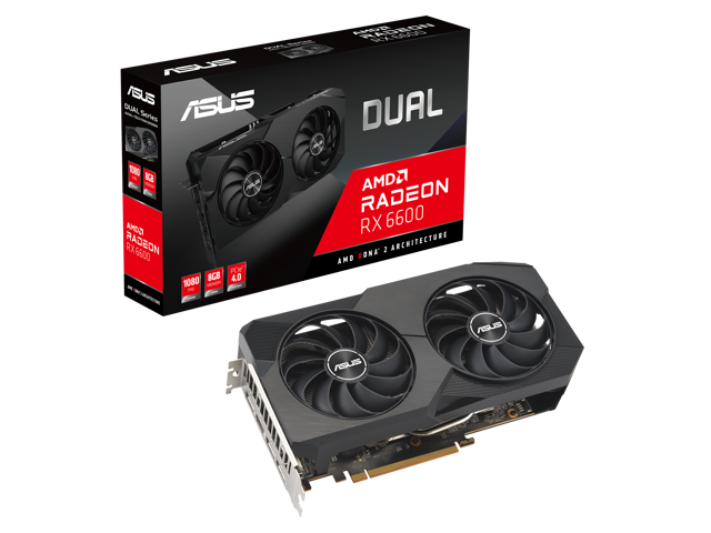 ASUS Dual AMD Radeon RX 6600 8GB GDDR6 Gaming Graphics Card (AMD RDNA 2 ...