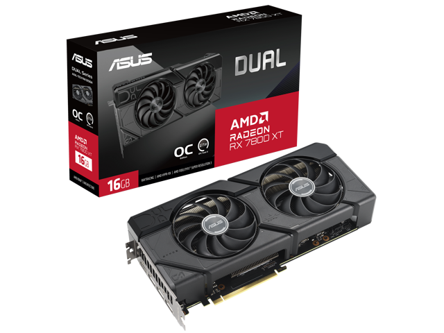 ASUS DUAL RX7800XT O16G GDDR6X (PCIe 4.0, 16GB GDDR6X, HDMI 2.1 ...