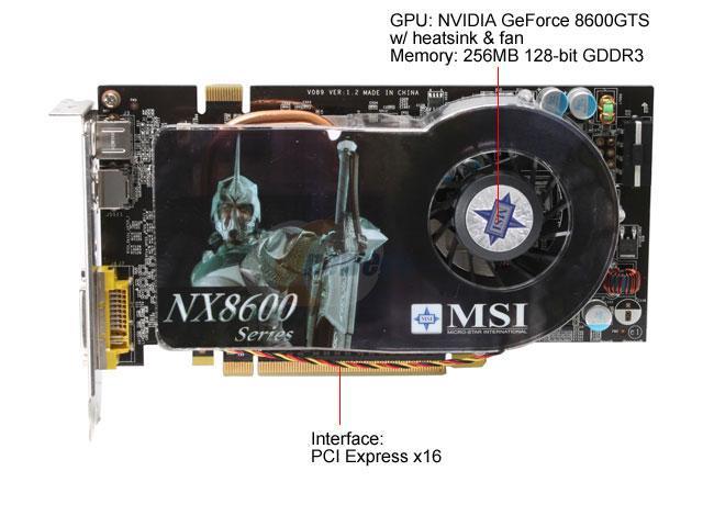 Msi 8600 gts подключение