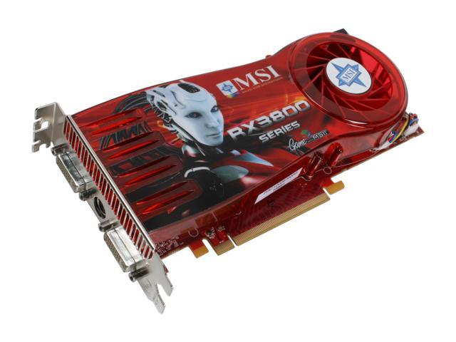MSI Radeon HD 3870 512MB GDDR4 PCI Express 2.0 x16 CrossFireX Support Video Card RX3870-T2D512E OC