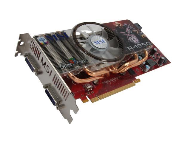 MSI Radeon HD 4850 512MB GDDR3 PCI Express 2.0 x16 CrossFireX Support Video Card R4850-512M OC
