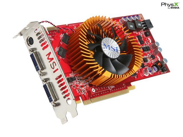 MSI GeForce 9800 GT 512MB GDDR3 PCI Express 2.0 x16 SLI Support Video Card N9800GT-T2D512-OC V2