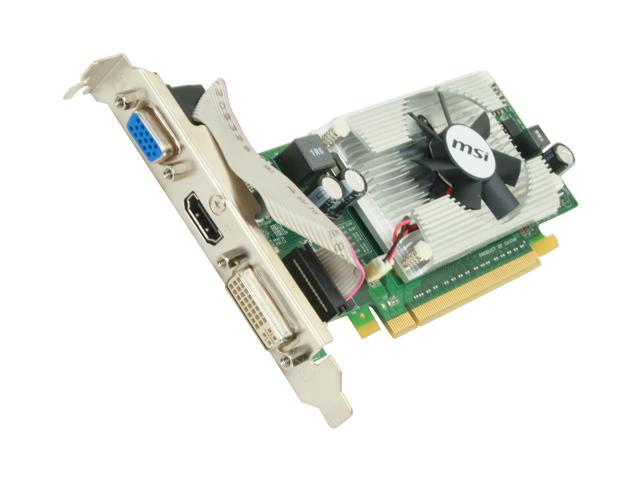 MSI GeForce 210 512MB DDR2 PCI Express 2.0 x16 Low Profile Ready Video Card VN210-MD512