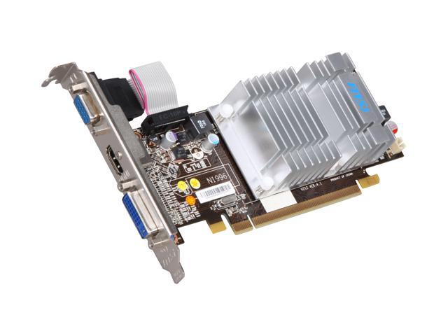 MSI Radeon HD 5450 1GB DDR3 PCI Express 2.1 x16 CrossFireX Support Low Profile Ready Video Card R5450-MD1GH