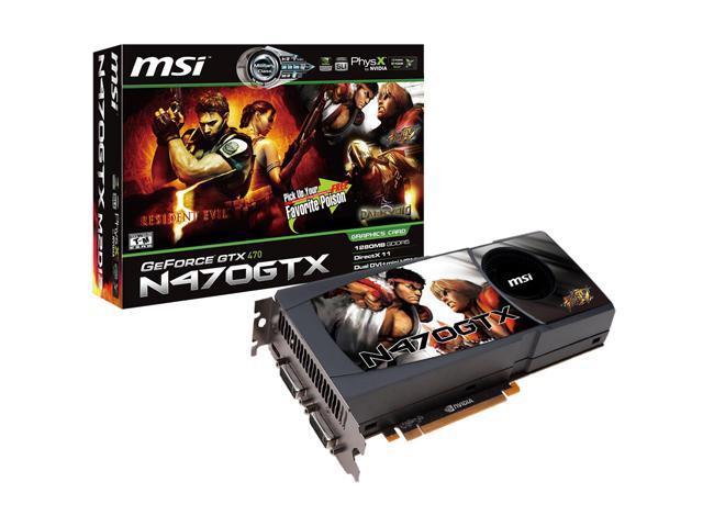 MSI GeForce GTX 470 (Fermi) Video Card N470GTX-M2D12-B - Newegg.com