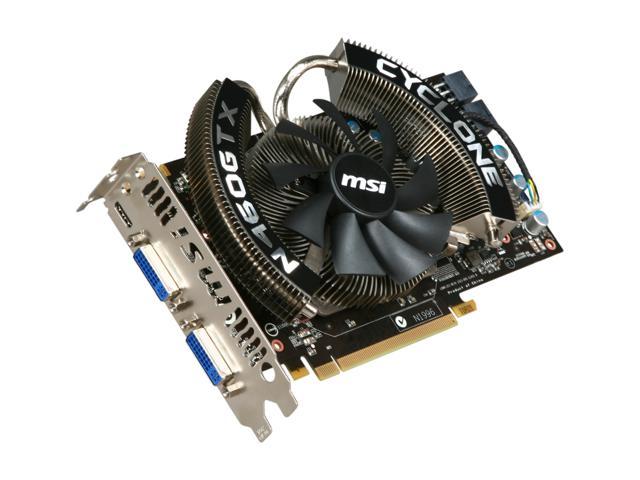 MSI GeForce GTX 460 (Fermi) 768MB GDDR5 PCI Express 2.0 x16 SLI Support Video Card N460GTX Cyclone 768D5/OC
