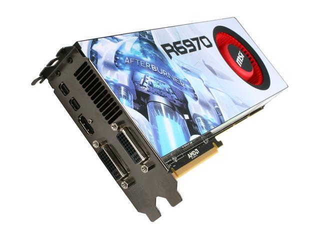 MSI Radeon HD 6970 2GB GDDR5 PCI Express 2.1 x16 CrossFireX Support Video Card with Eyefinity R6970-2PM2D2GD5