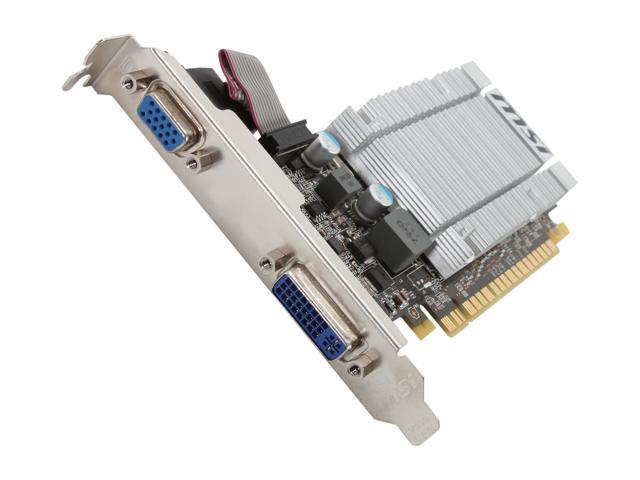 MSI GeForce 8400 GS 512MB DDR2 PCI Express 2.0 x16 Low Profile Video Card N8400GS-D512H/LP
