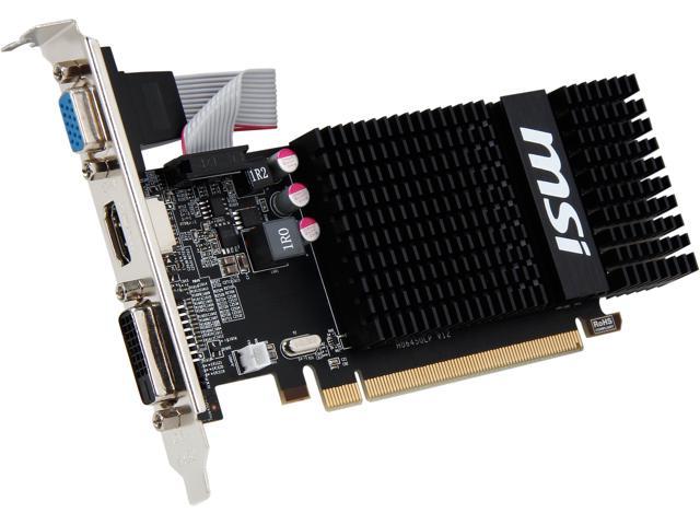 MSI Radeon R5 230 2GB GDDR3 PCI Express 2.1 x16 CrossFireX Support Low Profile Video Card R5 230 2GD3H LP