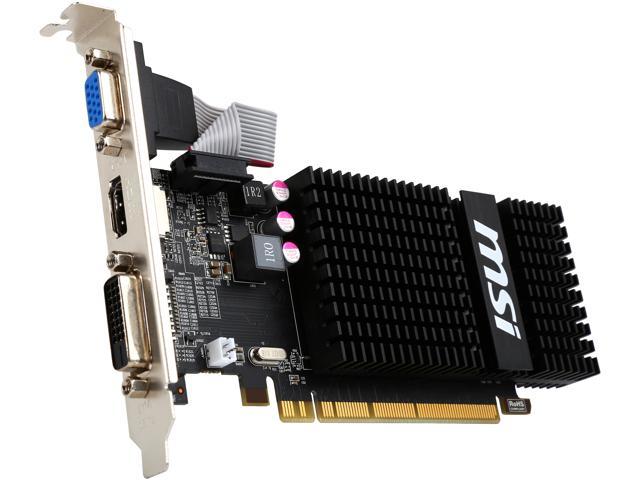 MSI R6450-2GD3H/LP-R Radeon HD 6450 2GB 64-Bit DDR3 PCI Express 2.0 x16 HDCP Ready  Low Profile Passive Low Profile Video Card Certified Refurbished