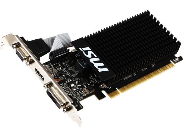 MSI GeForce GT 710 1GB DDR3 PCI Express 2.0 x16 Low Profile Video Card GT  710 1GD3H LP