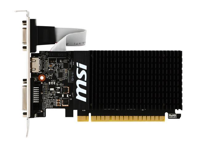MSI GAMING GeForce GT 710 1GB GDRR3 64-bit HDCP Support DirectX 12 OpenGL  4.5 Heat Sink Low Profile Graphics Card (GT 710 1GD3H LP)