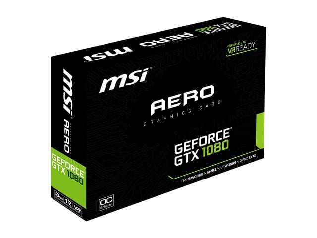 Open Box: MSI GeForce GTX 1080 Video Card GTX 1080 AERO 8G OC