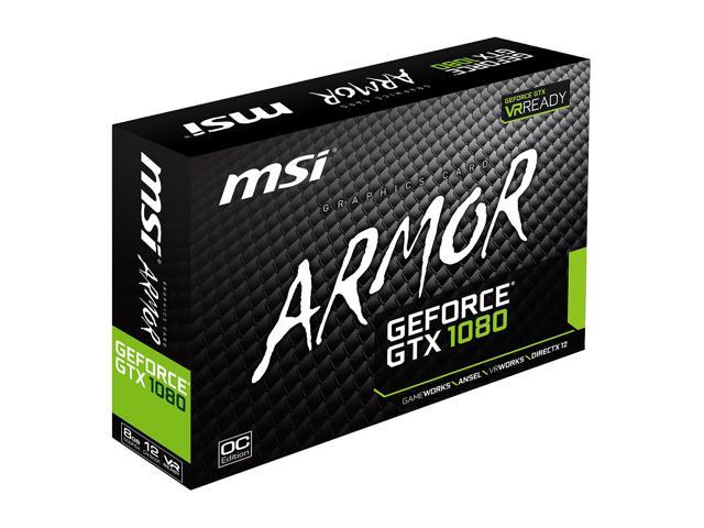 MSI GeForce GTX 1080 Video Card GTX 1080 ARMOR 8G OC - Newegg.com