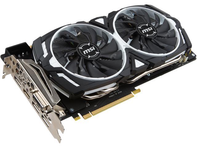 Msi Geforce Gtx 1080 Directx 12 Gtx 1080 Armor 8g Oc Video Card Newegg Com