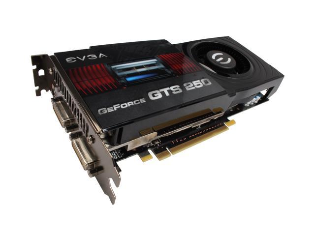 EVGA GeForce GTS 250 1GB GDDR3 PCI Express 2.0 x16 SLI Support Video Card 01G-P3-1155-TR