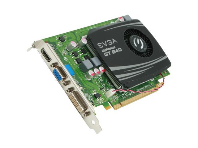 EVGA GeForce GT 240 1GB GDDR3 PCI Express 2.0 x16 Video Card 01G-P3-1236-LR