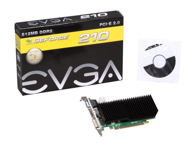 EVGA GeForce 210 512MB DDR2 PCI Express 2.0 x16 Video Card 512-P3-1213-LR