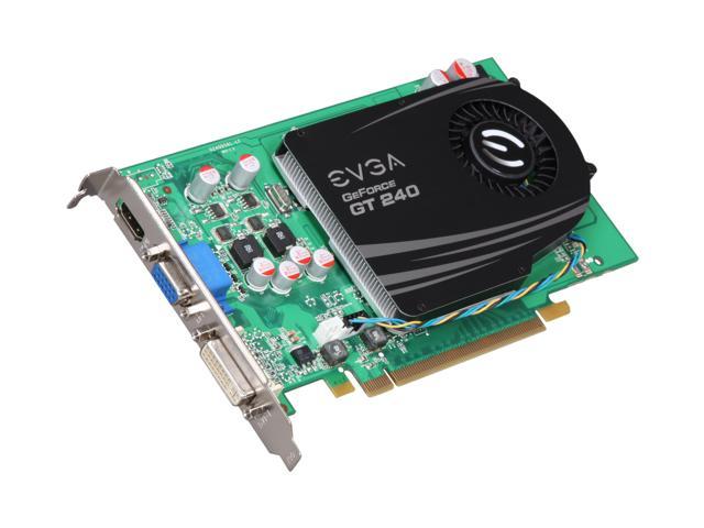 EVGA GeForce GT 240 1GB DDR5 PCI Express 2.0 x16 Video Card 01G-P3-1246-LR